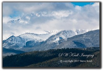 Storm Clouds and Fresh Snow on Pikes Peak Colorado