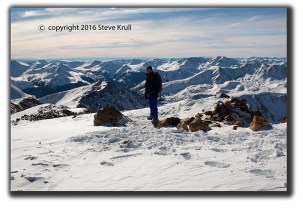 Summit Mount Elbert in Winter