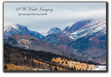 Pikes Peak in Winter Snow