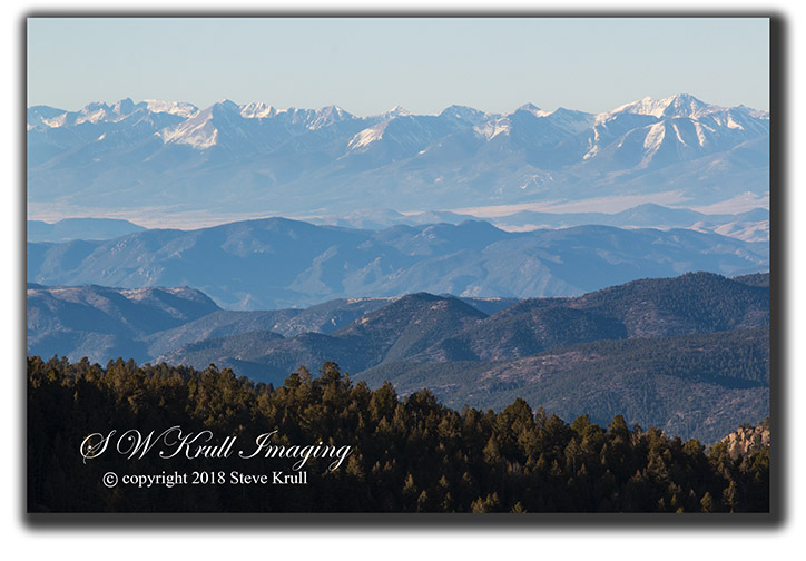 Hazy Sangre de Cristo Mountains