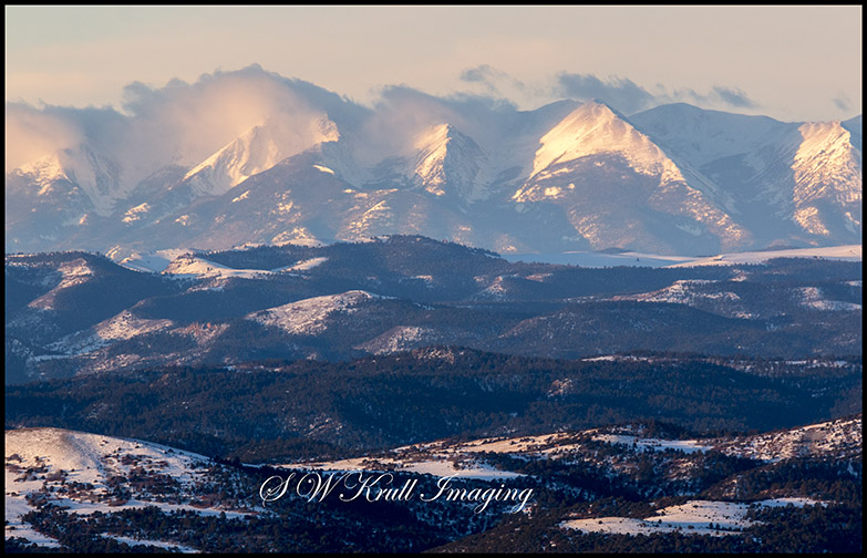 Sunrise and Storm Clouds on the Sangre