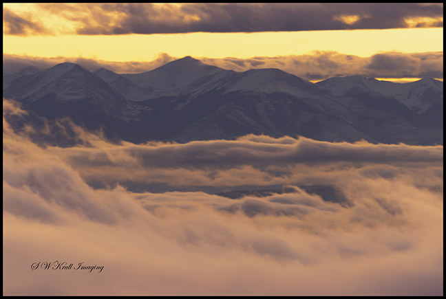 Foggy Sangre de Cristo Sunset