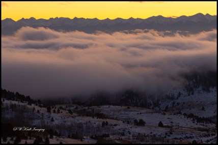 Foggy Sangre de Cristo Sunset