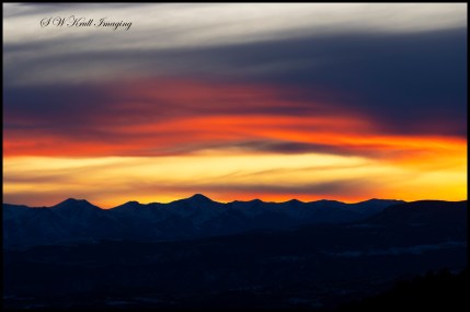 Winter Sunset on the Sangre de Cristo Mountains
