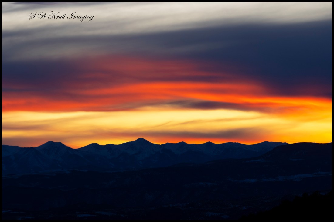 Winter Sunset on the Sangre de Cristo Mountains