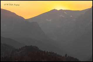 Sunset on Longs Peak Colorado