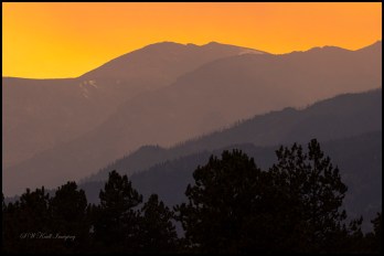 Sunset on Longs Peak Colorado