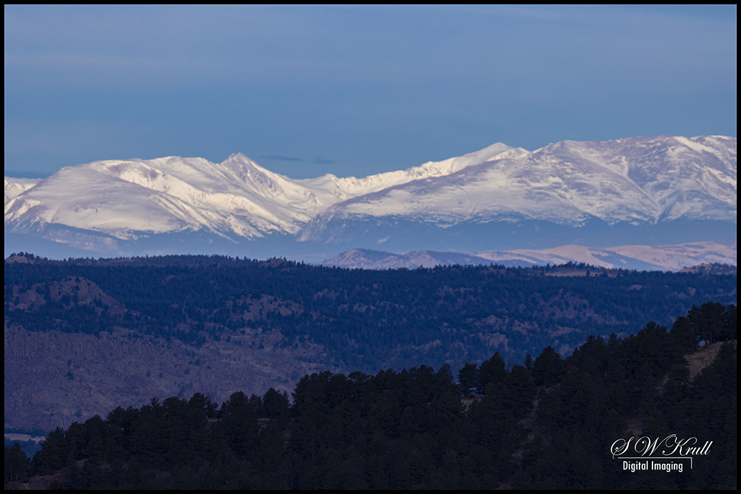 Snow covered Collegiate Peaks Colorado