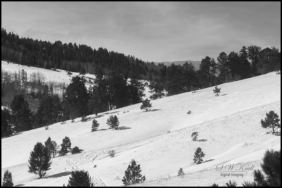 Deep snow on the Sangre de Cristo Range of Colorado
