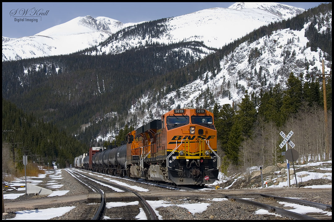 BNSF rolls through Rollins Pass Colorado
