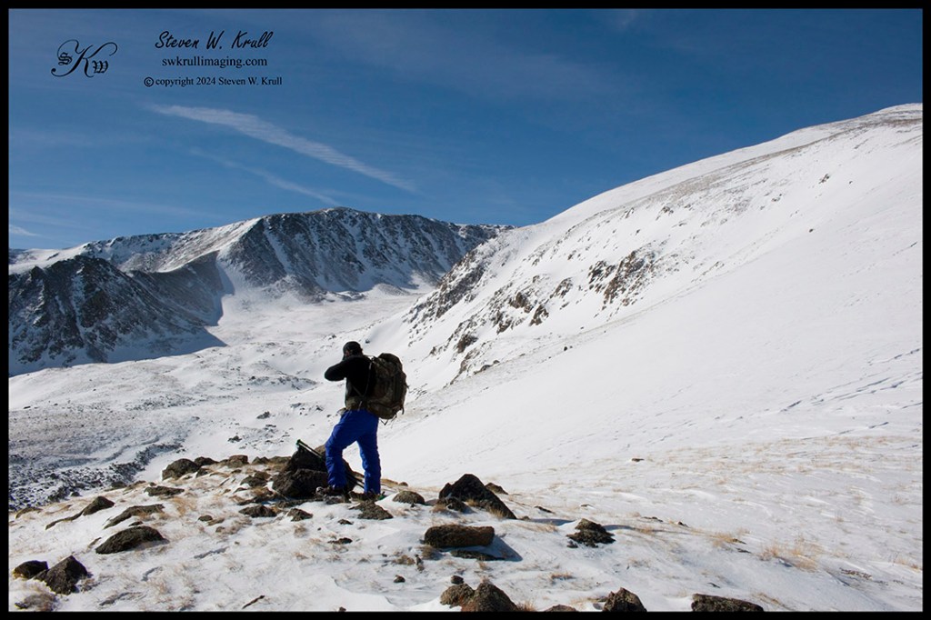 Summit of Mount Elbert Colorado in Winter
