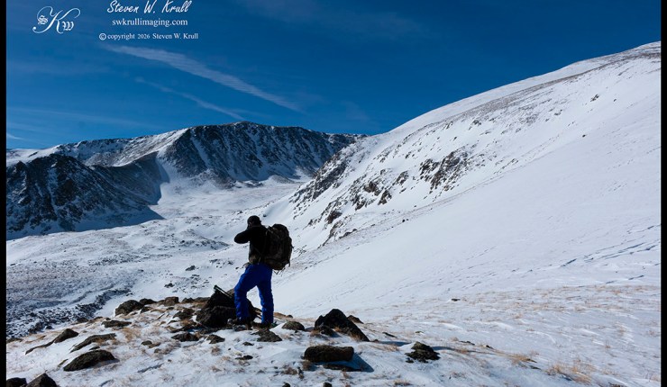 Summit of Mount Elbert Colorado in Winter